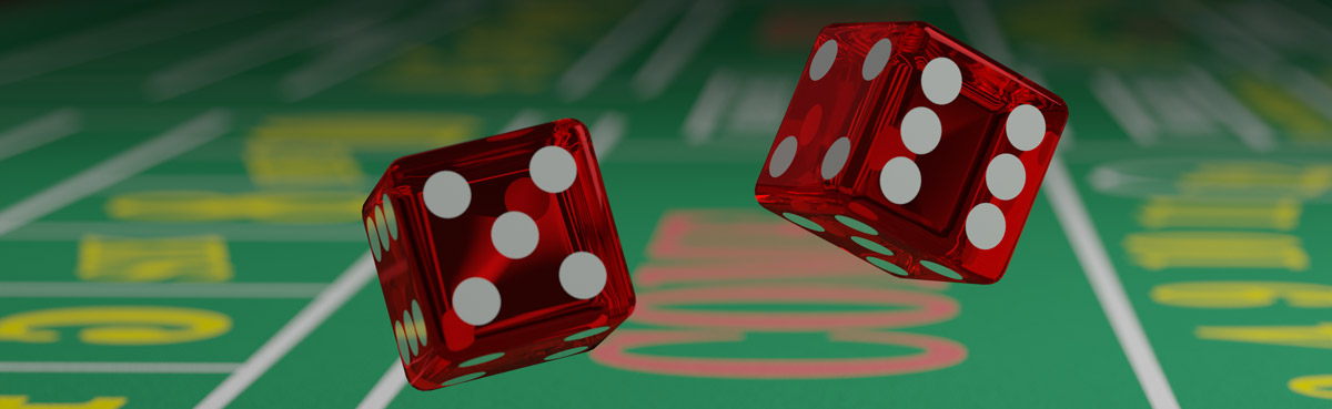 Taking chances dice rolling on table